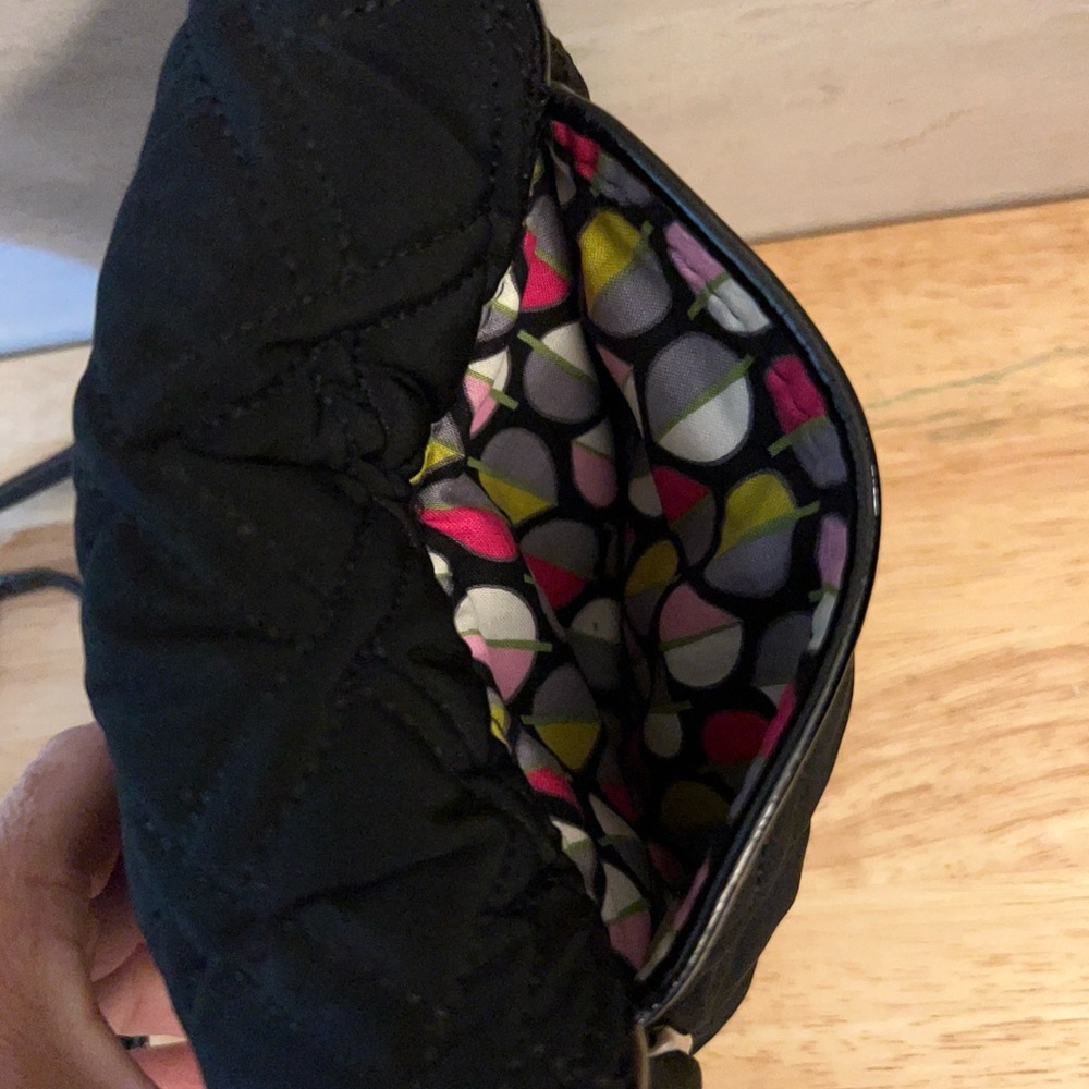 Vera Bradley Quilted Chain Strap Crossbody in classic
black. - Picture 13 of 14